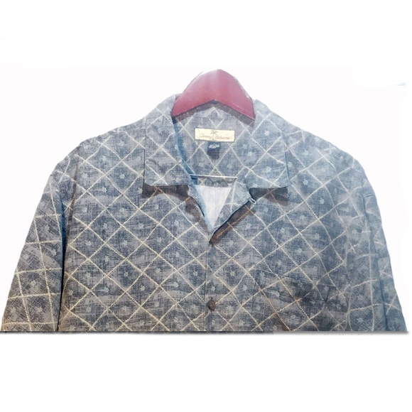 Tommy Bahama Other - Tommy Bahama Gray Hawaiian Shirt Size L Tommy Bahama Other - Tommy Bahama Gray Hawaiian Shirt Size L